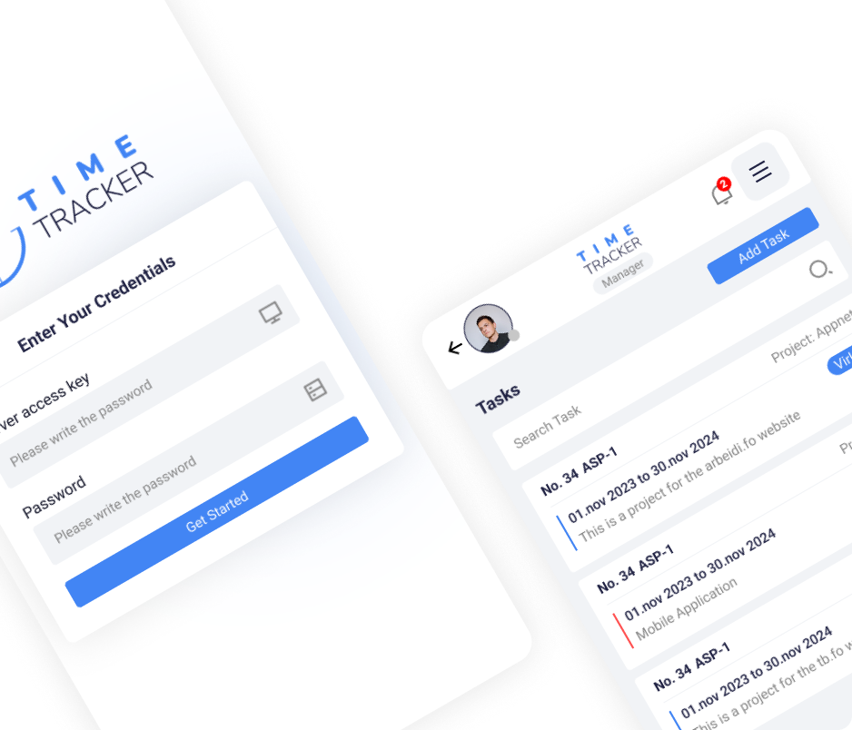 Time Tracker Mobile App - Company Info