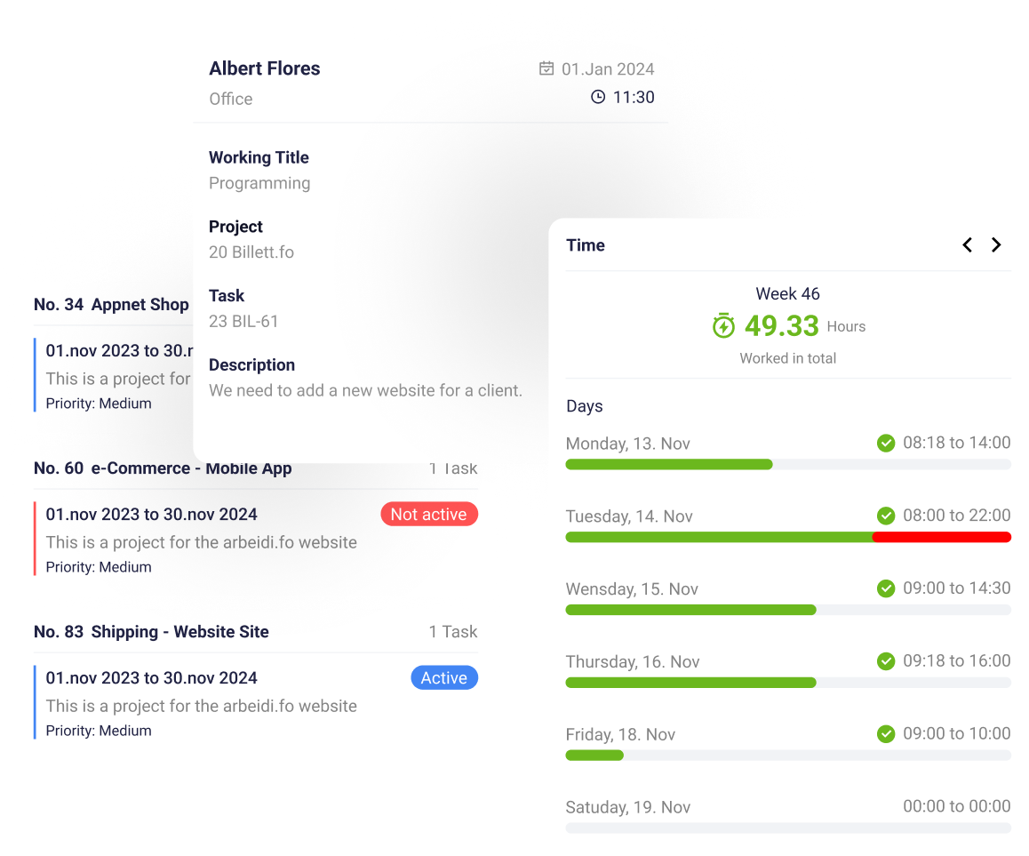 Time Tracker App Interface